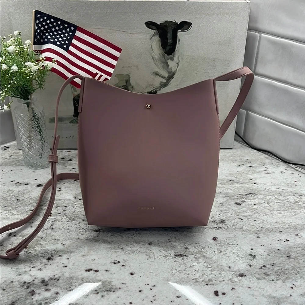 Samara Pink Crossbody Bag with Minimalist Design- Vegan Leather